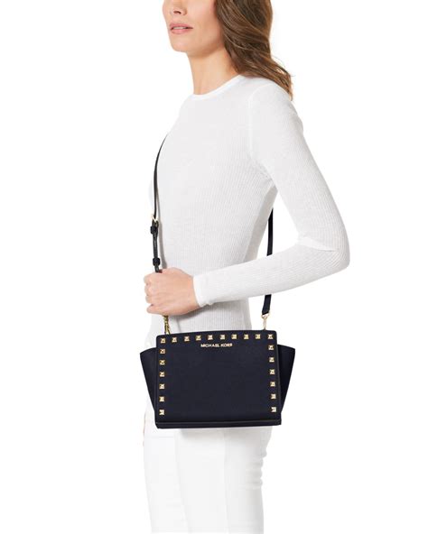 michael kors selma messenger bag small|michael kors selma medium.